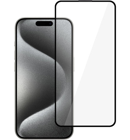 Tel Protect 10X HD Plus Titanium Displayschutzfolie für Apple iPhone 17 / 16 Pro, gehärtetes Glas, vollflächig klebend, schwarz