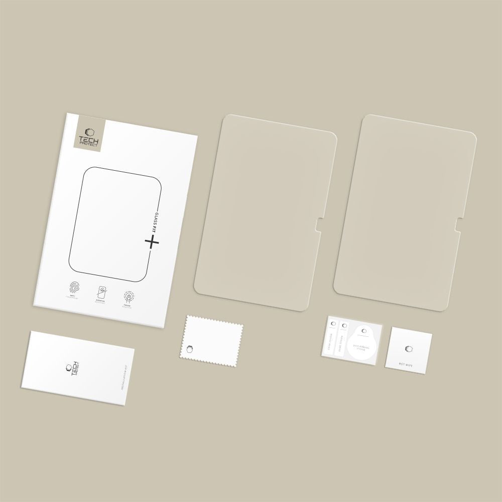 Schutzfolie Tech-Protect FIT+ für Samsung Galaxy Tab S11 Ultra / Tab S10 Ultra, gehärtetes Glas, Full Glue, 2 Stück Set, 2.5D
