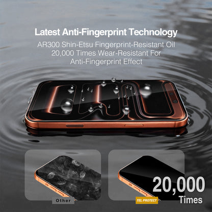 Tel Protect 10X HD DLC Diamond Coating Displayschutzfolie für Apple iPhone 17e / 16e / 14 / 13 Pro / 13, gehärtetes Glas, vollflächig klebend, schwarz