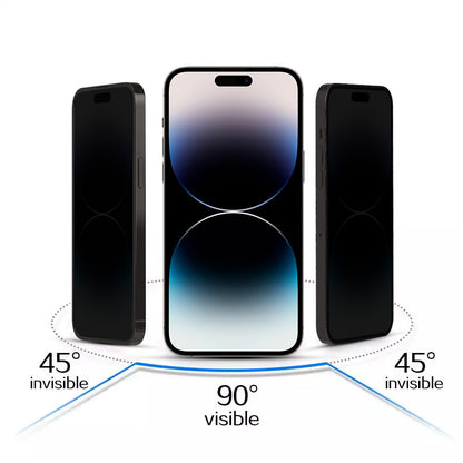 Tel Protect 10X Plus Titanium Privacy-Displayschutzfolie für Apple iPhone 17 / 16 Pro, gehärtetes Glas, Full Glue