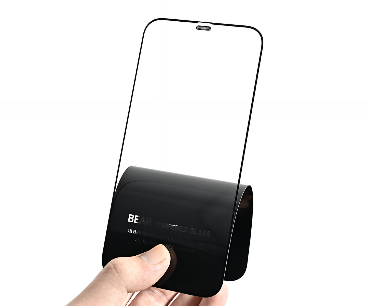 Bear HD Displayschutzfolie für Apple iPhone 17 Pro Max, gehärtetes Glas, Full Glue, Schwarz