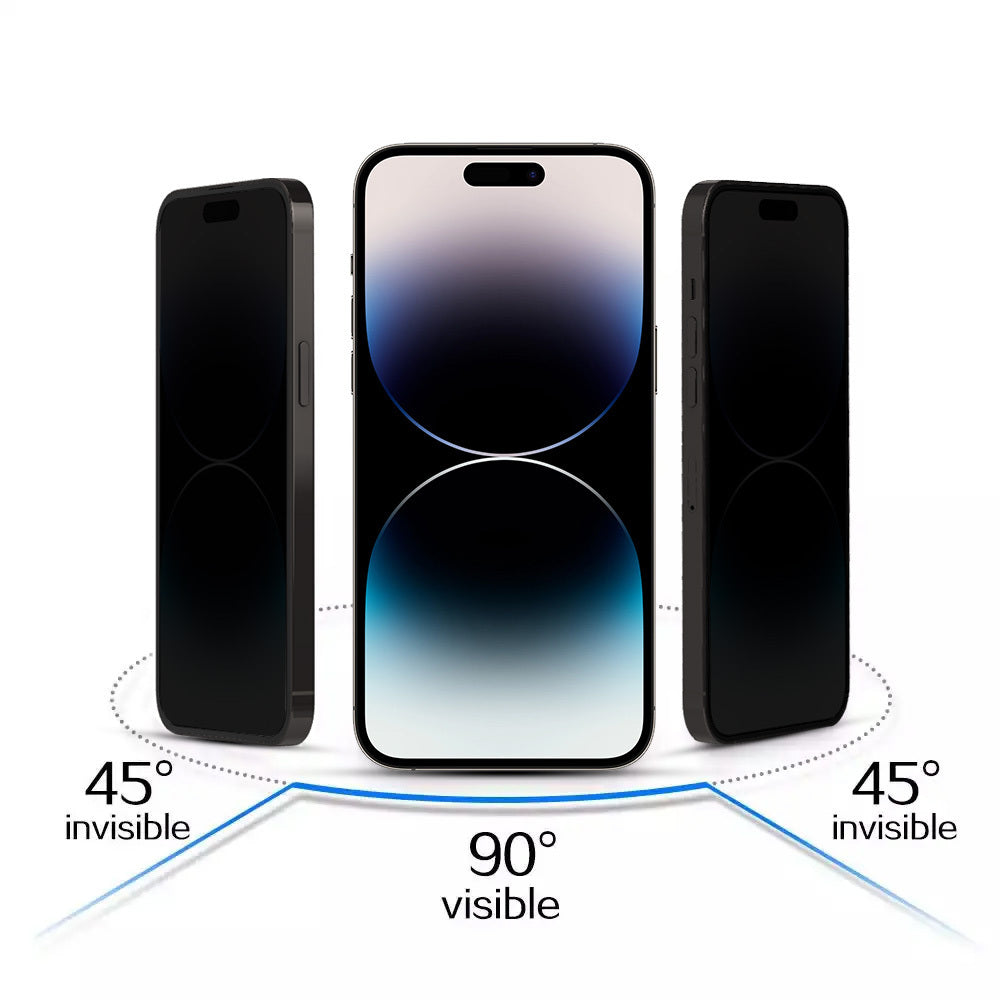 Tel Protect 10X Plus Titanium Privacy-Displayschutzfolie für Apple iPhone 17 Pro Max, gehärtetes Glas, vollflächig klebend