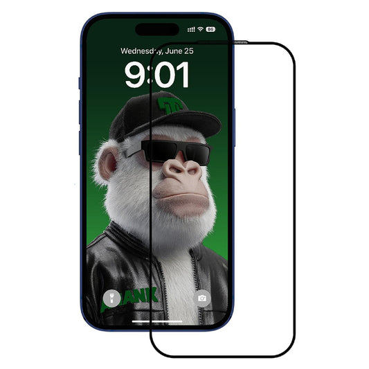 Schutzfolie Anank 10X Reinforced CG für Apple iPhone 17, gehärtetes Glas, Full Glue, 2.5D, Schwarz