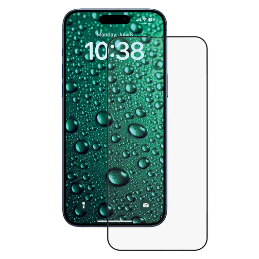 Anank 3X Verstärkte Unsichtbare Displayschutzfolie für Apple iPhone 16 Pro, Gehärtetes Glas, Vollkleber, 3D, Schwarz