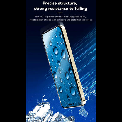 Anank 3X Verstärkte Displayschutzfolie für Apple iPhone 14 Pro Max, gehärtetes Glas, Vollkleber, 2,5D, Schwarz