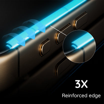 Anank 3X Verstärkte Displayschutzfolie für Apple iPhone 14 Pro Max, gehärtetes Glas, Vollkleber, 2,5D, Schwarz
