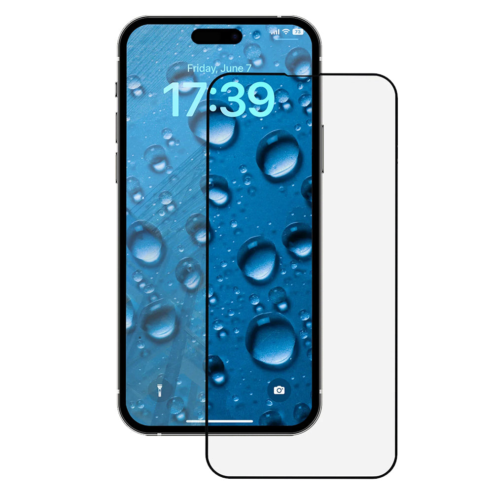 Anank 3X Verstärkte Displayschutzfolie für Apple iPhone 14 Pro, Sicherheitsglas, Vollkleber, 2.5D, Schwarz