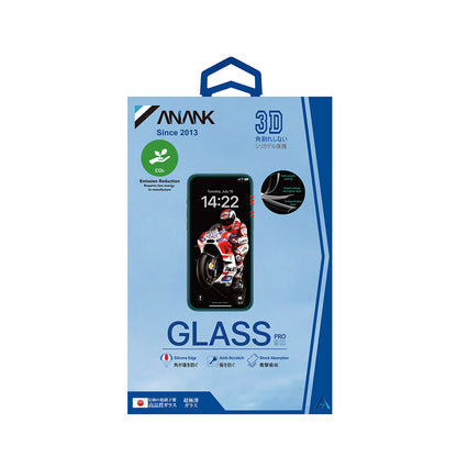 Anank 3X Verstärkte Displayschutzfolie für Apple iPhone 16 Pro Max, Gehärtetes Glas, Vollkleber, 3D, Schwarz