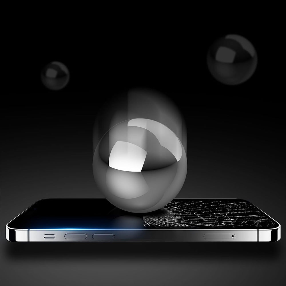 Schutzfolie Anank 5X Verstärkt Anti-Crack für Apple iPhone 17 Pro Max, Gehärtetes Glas, Vollverklebung, 3D, Schwarz