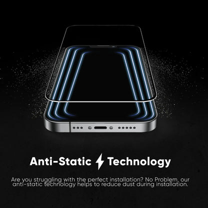 Schutzfolie Anank 5X Reinforced Invisible für Apple iPhone 17 Pro, Gehärtetes Glas, Full Glue, 3D, Schwarz