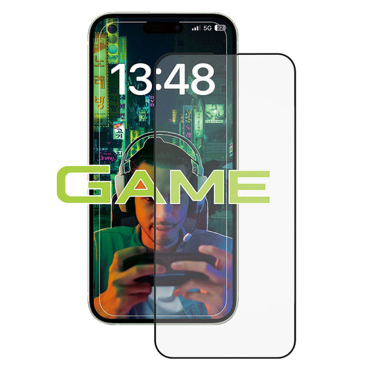 Anank Anti-Fingerprint Displayschutzfolie für Apple iPhone 14 Pro Max, gehärtetes Glas, Vollkleber, 2,5D, Schwarz