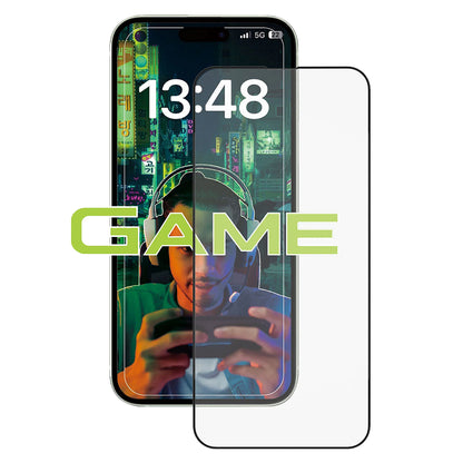 Anank Anti-Fingerprint Displayschutzfolie für Apple iPhone 15, gehärtetes Glas, Vollkleber, 2.5D, Schwarz