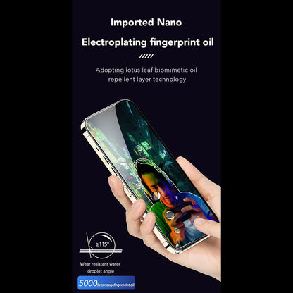 Anank Anti-Fingerprint Displayschutzfolie für Apple iPhone 15, gehärtetes Glas, Vollkleber, 2.5D, Schwarz