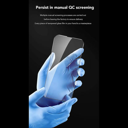 Anank Anti-Fingerprint Displayschutzfolie für Apple iPhone 15, gehärtetes Glas, Vollkleber, 2.5D, Schwarz