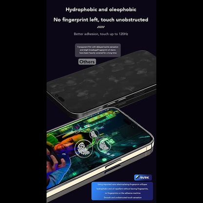Anank Anti-Fingerprint Displayschutzfolie für Apple iPhone 17e / 16e / 14 / 13 Pro, gehärtetes Glas, Vollkleber, 2.5D, Schwarz