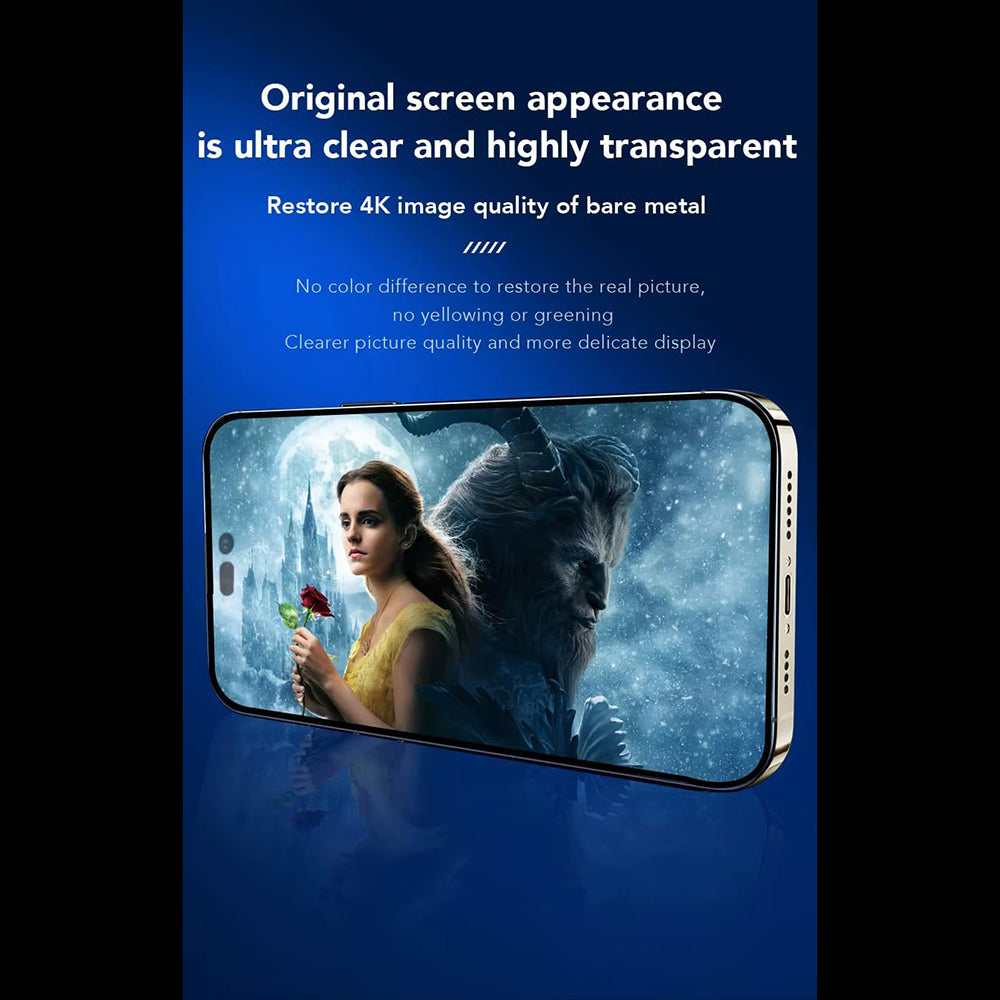 Schutzfolie Anank Bildschirm für Apple iPhone 17 Pro, Gehärtetes Glas, Vollkleber, 2.5D, Schwarz