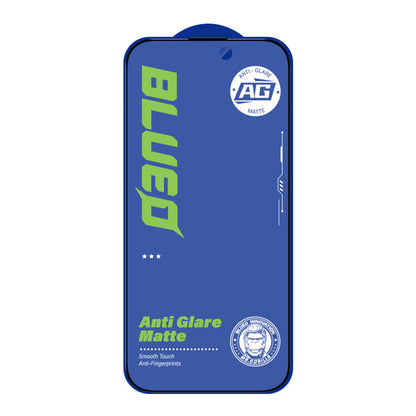 Blueo Anti-Glare Screen Protector Film for Apple iPhone 12 / 12 Pro, Tempered Glass, Full Glue, Black
