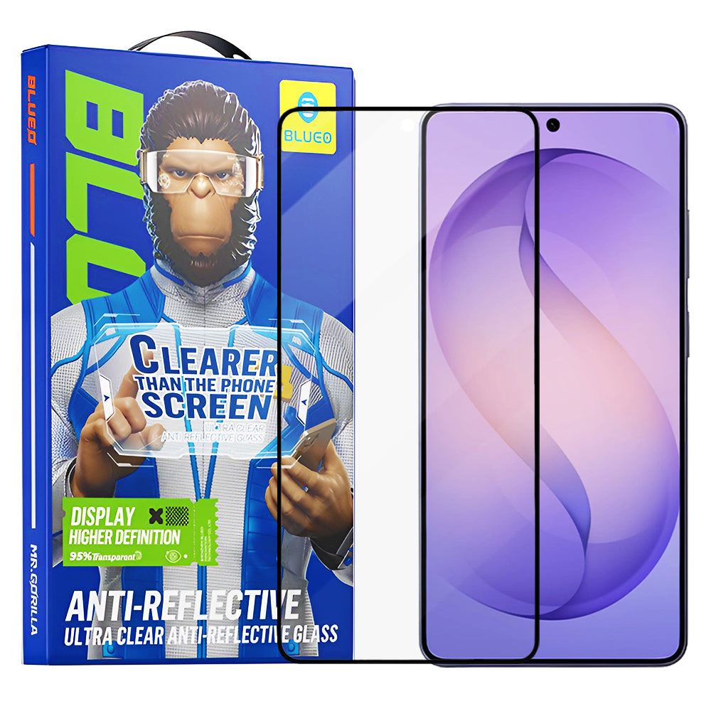 Schutzfolie Blueo Anti-Reflective HD für Samsung Galaxy S26 Ultra S948, Gehärtetes Glas, Vollverklebung, Schwarz