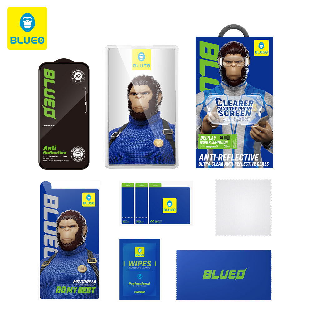 Schutzfolie Blueo Anti-Reflective HD für Samsung Galaxy S26 Ultra S948, Gehärtetes Glas, Vollverklebung, Schwarz