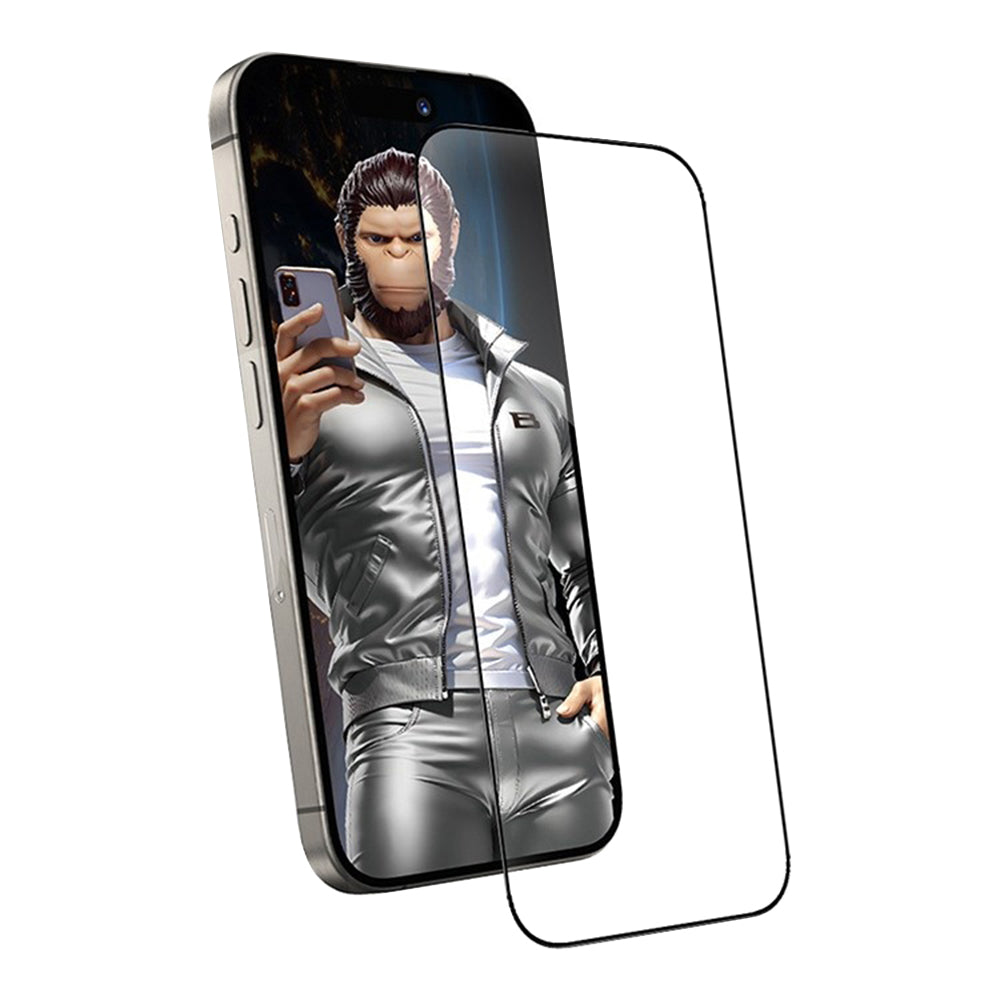 Blueo Anti-Static HD Displayschutzfolie für Apple iPhone 18 Pro Max / 17 Pro Max / 16 Pro Max, gehärtetes Glas, Vollkleber, schwarz