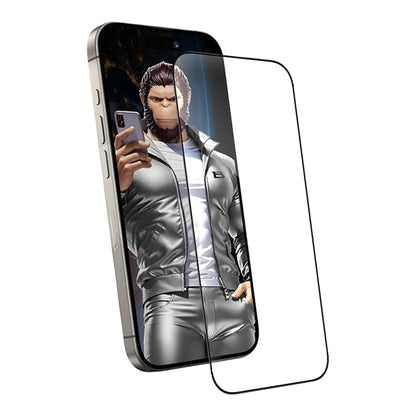 Blueo Anti-Static HD Displayschutzfolie für Apple iPhone 18 Pro Max / 17 Pro Max / 16 Pro Max, gehärtetes Glas, Vollkleber, schwarz
