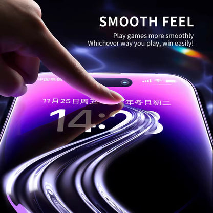 Blueo Anti-Static HD Displayschutzfolie für Apple iPhone 18 Pro Max / 17 Pro Max / 16 Pro Max, gehärtetes Glas, Vollkleber, schwarz