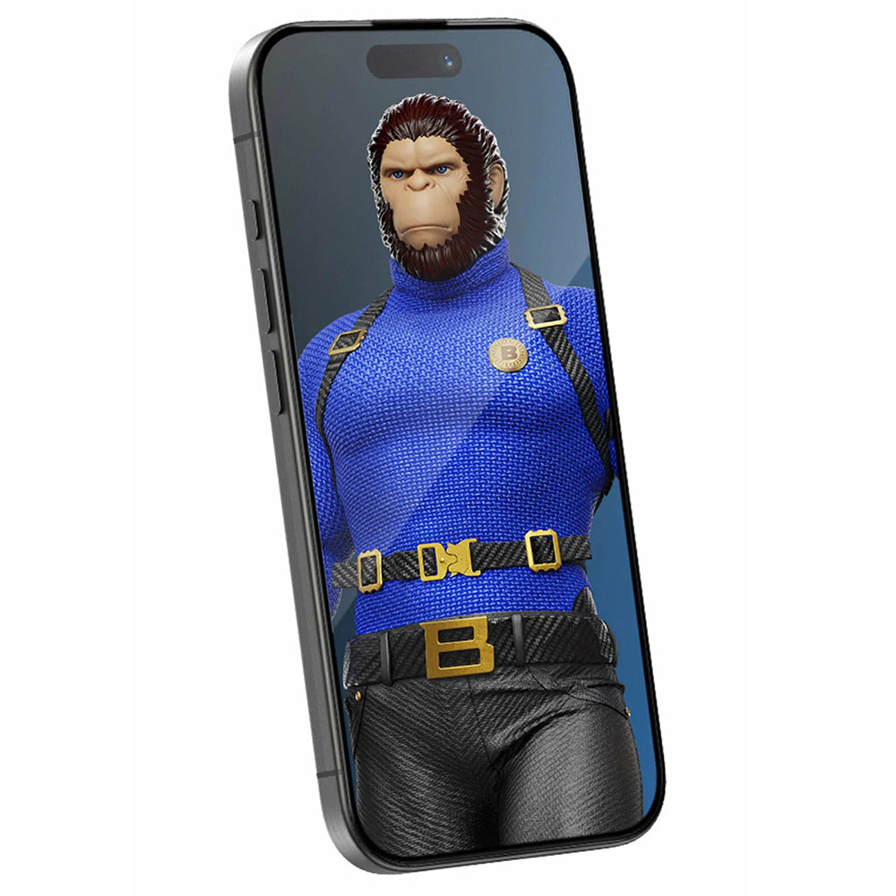 Blueo Crystal Anti-Kratz Schutzfolie für Apple iPhone 16 Pro Max, gehärtetes Glas, Vollkleber, Schwarz