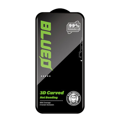 Blueo Curved Edge HD Applicator Displayschutzfolie für Apple iPhone 18 Pro / 17 Pro / 17 / 16 Pro, gehärtetes Glas, Full Glue, 3D, Schwarz
