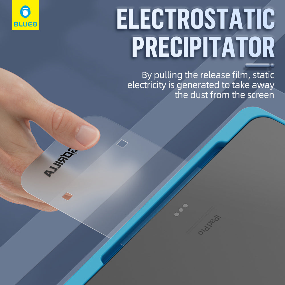 Blueo HD Applicator Pro Displayschutzfolie für Apple iPad mini (2024) / mini (2021), gehärtetes Glas, Vollkleber