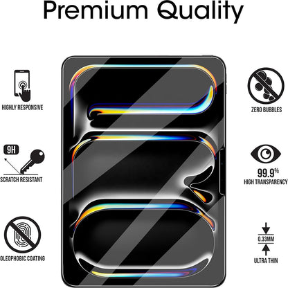 Blueo HD Screen Protector Film for Apple iPad 9.7 (2017), Tempered Glass, Full Glue