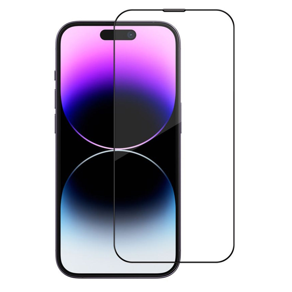 Blueo Sapphire Applicator Pro Displayschutzfolie für Apple iPhone 15 Pro Max, gehärtetes Glas, Full Glue, Schwarz