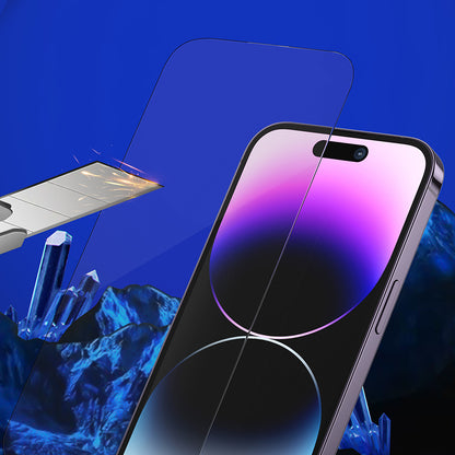 Blueo Sapphire Applicator Pro Displayschutzfolie für Apple iPhone 16 Pro, gehärtetes Glas, Full Glue, Schwarz