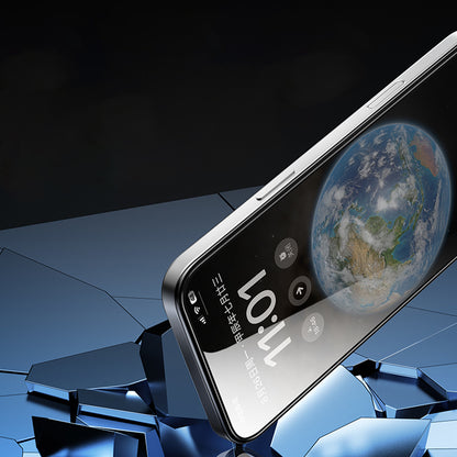 Blueo Silk HD Displayschutzfolie für Apple iPhone 16 / 15, gehärtetes Glas, Full Glue, 5er-Set, 2.5D, Schwarz