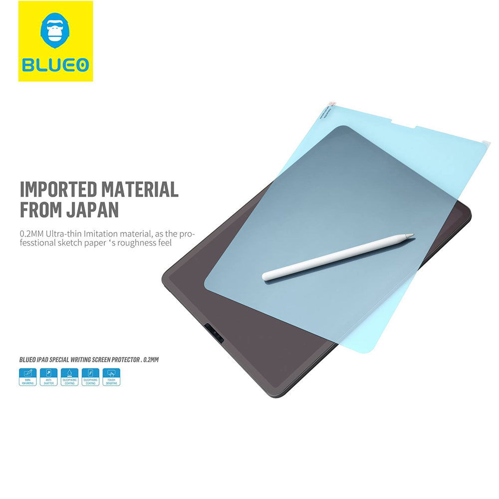 Blueo Special Writing Displayschutzfolie für Apple iPad 10.2 (2021) / 10.2 (2020) / 10.2 (2019), Kunststoff