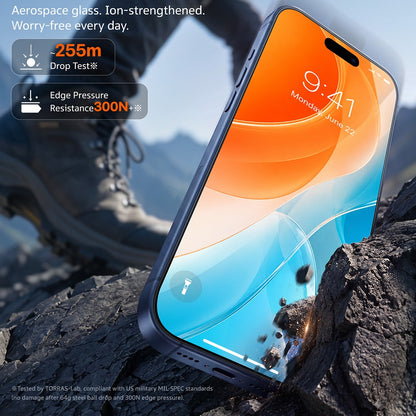Torras Sunview AR Displayschutzfolie für Apple iPhone 18 Pro / 17 Pro, gehärtetes Glas, Full Glue