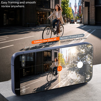 Torras Sunview AR Displayschutzfolie für Apple iPhone 18 Pro / 17 Pro, gehärtetes Glas, Full Glue