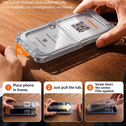 Torras Sunview AR Displayschutzfolie für Apple iPhone 18 Pro Max / 17 Pro Max, gehärtetes Glas, Full Glue
