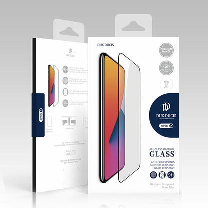 DUX DUCIS Screen Protector for Apple iPhone 16 Pro Max, Tempered Glass, Edge Glue, Black