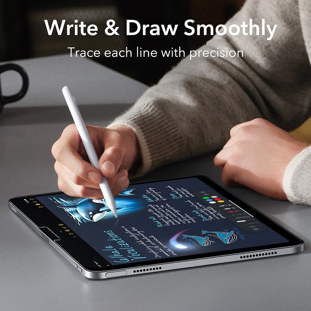 Schutzfolie ESR Armorite Paper Feel UltraFit für Apple iPad (2025) / (2022), gehärtetes Glas, Full Glue, Set mit 2 Stück