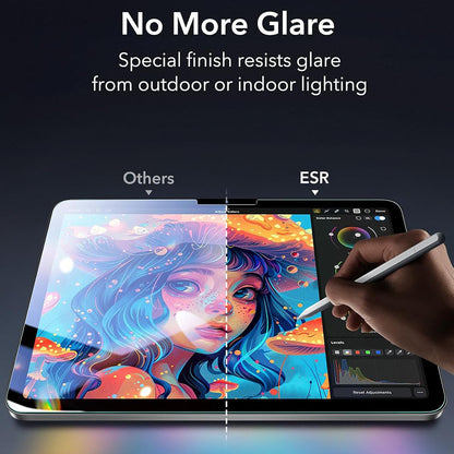 Schutzfolie ESR Armorite Paper Feel UltraFit für Apple iPad Air 13 (2026) / Air 13 (2025), Gehärtetes Glas, Vollverklebung