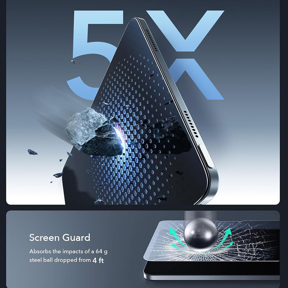 Schutzfolie ESR Armorite Paper Feel UltraFit für Apple iPad Air 13 (2026) / Air 13 (2025), Gehärtetes Glas, Vollverklebung