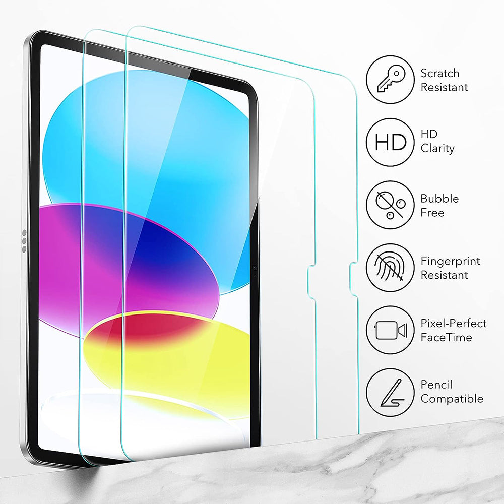 ESR Screen Protector for Apple iPad (2025) / (2022), Tempered Glass, Full Glue, Set of 2 Pieces