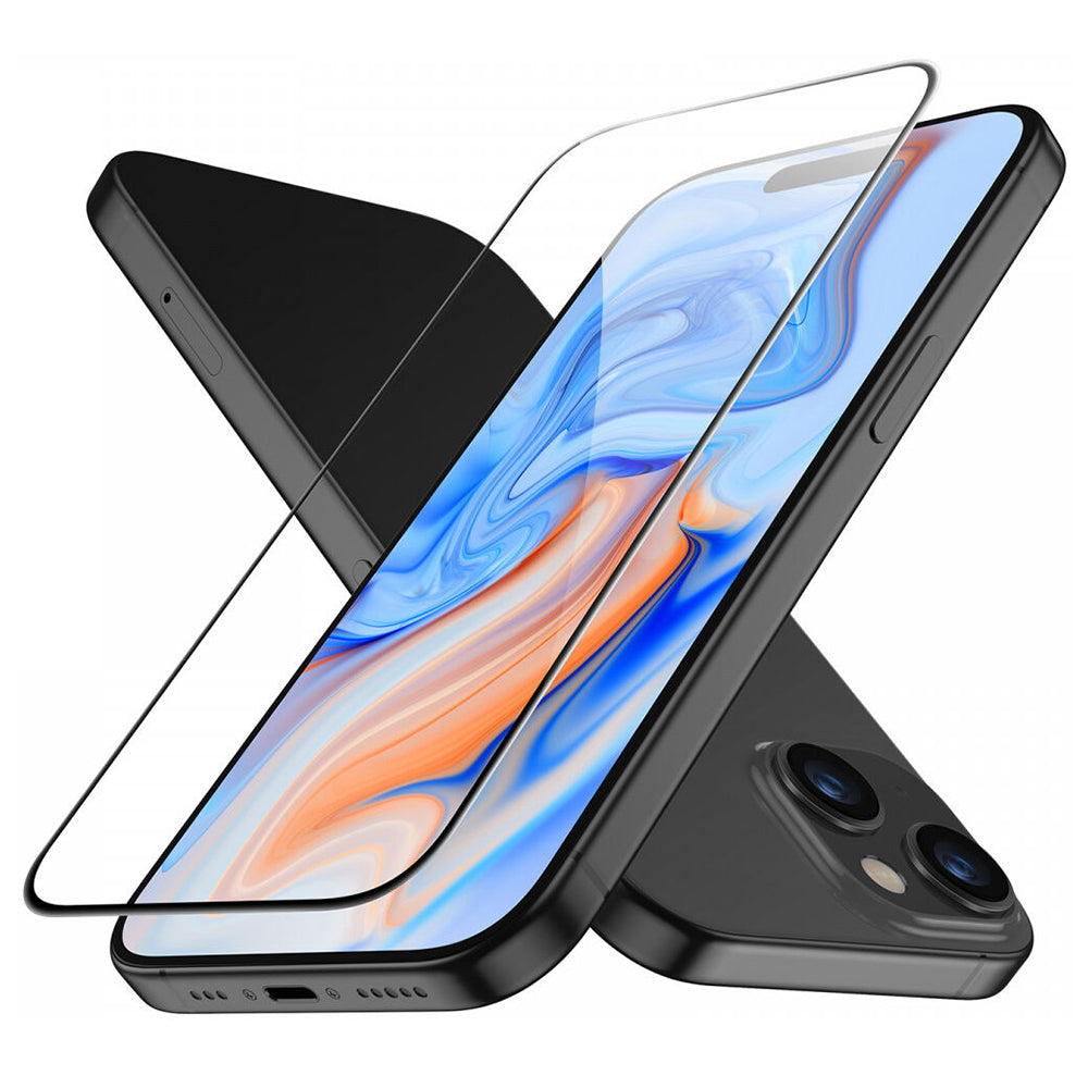 Schutzfolie ESR Bildschirm für Apple iPhone 15, Gehärtetes Glas, Vollkleber, Schwarz