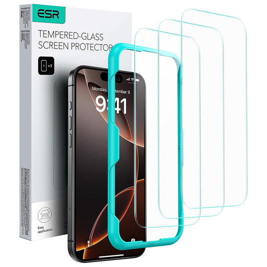 Schutzfolie ESR Bildschirm für Apple iPhone 17 Air, Gehärtetes Glas, Full Glue, Set 3 Stück