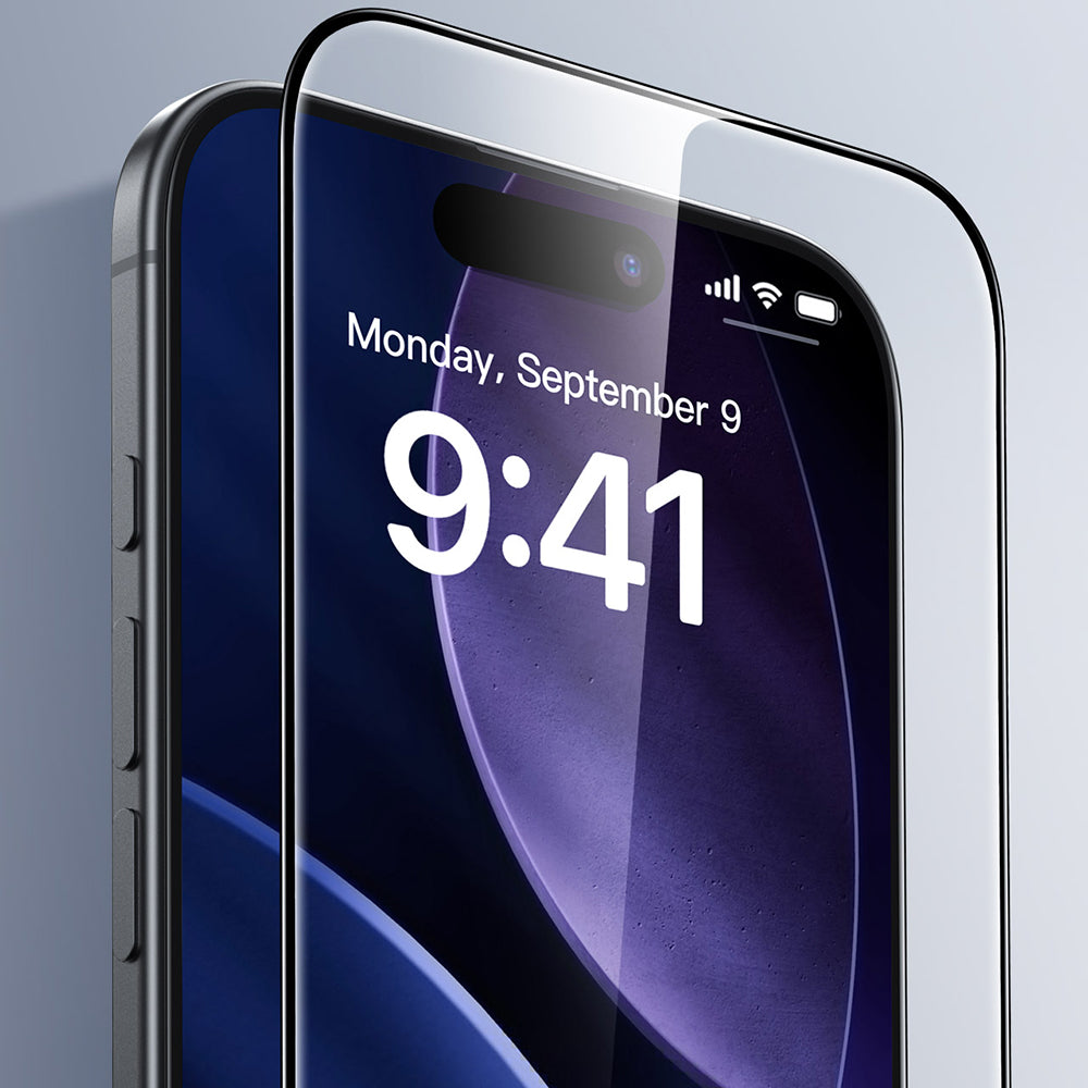 Schutzfolie ESR UltraFit für Apple iPhone 17 Pro Max, gehärtetes Glas, vollflächig klebend, Schwarz