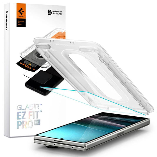 Schutzfolie Außenbildschirm Spigen GlastR EZ FIT Pro HD für Samsung Galaxy Z Fold7 F966, Gehärtetes Glas, Vollkleber AGL09580