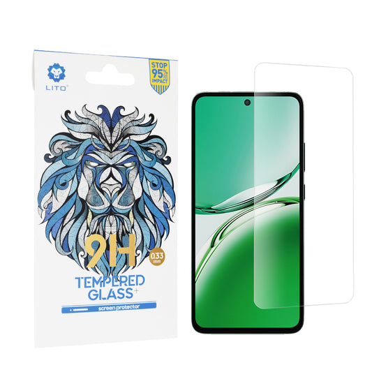 Lito Classic Displayschutzfolie für Oppo Reno12 F 4G, gehärtetes Glas, Full Glue, 2.5D