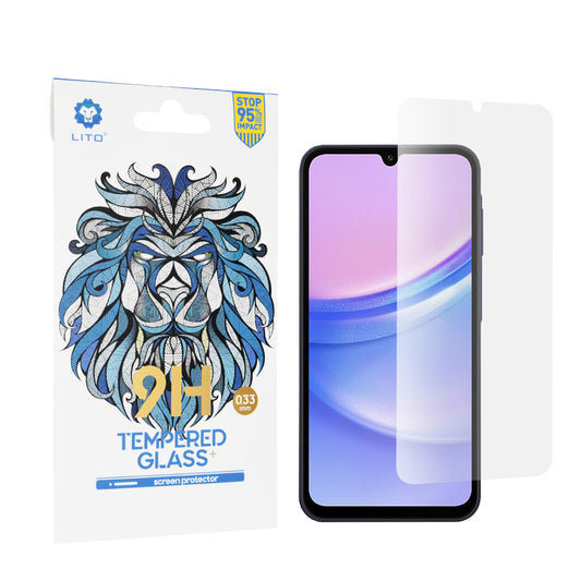 Lito Classic Displayschutzfolie für Samsung Galaxy M15 / A15 5G A156 / A15 A155, gehärtetes Glas, Full Glue, 2.5D
