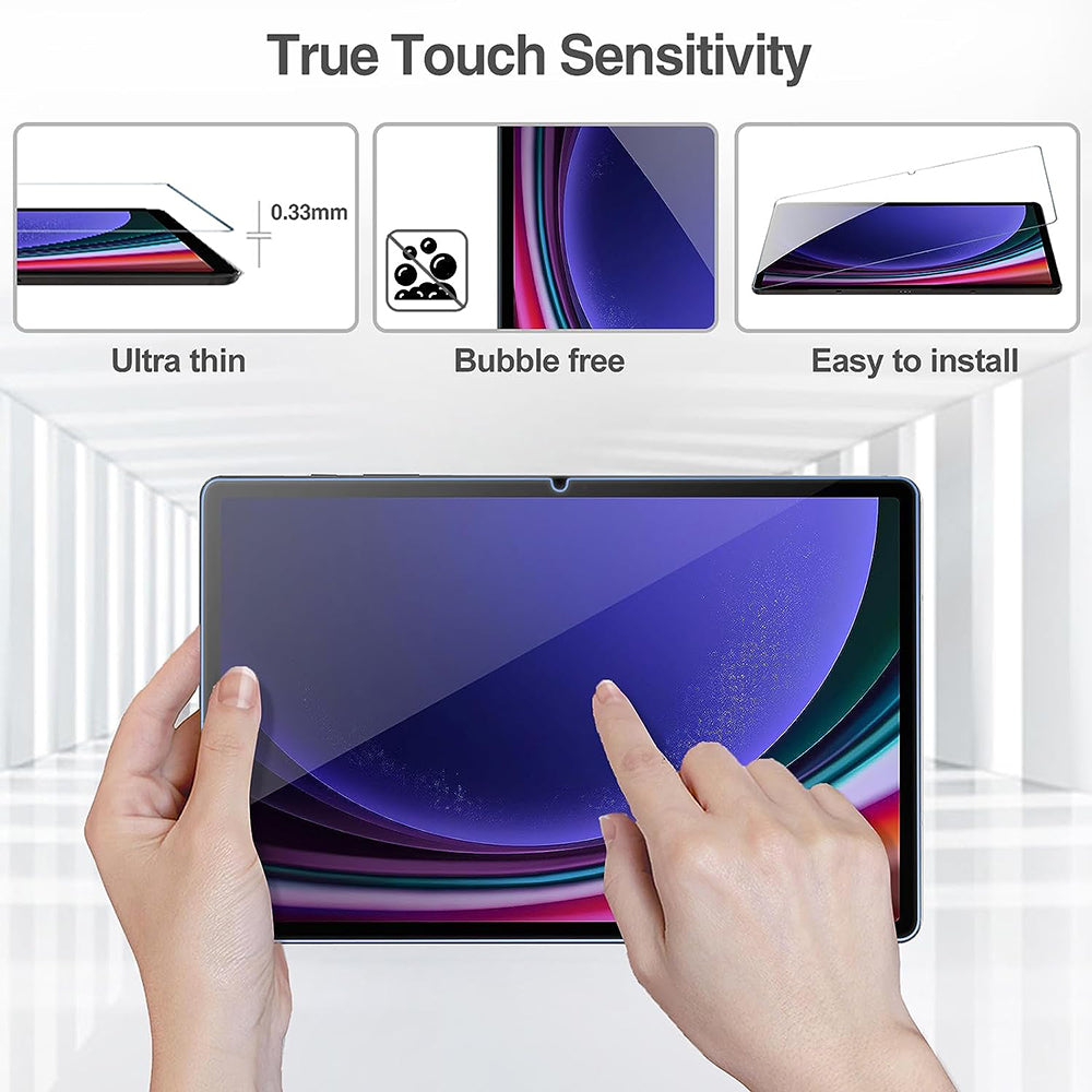 Lito Classic Displayschutzfolie für Samsung Galaxy Tab S10+ / Tab S9 FE+ / Tab S9+, Sicherheitsglas, Full Glue, 2.5D