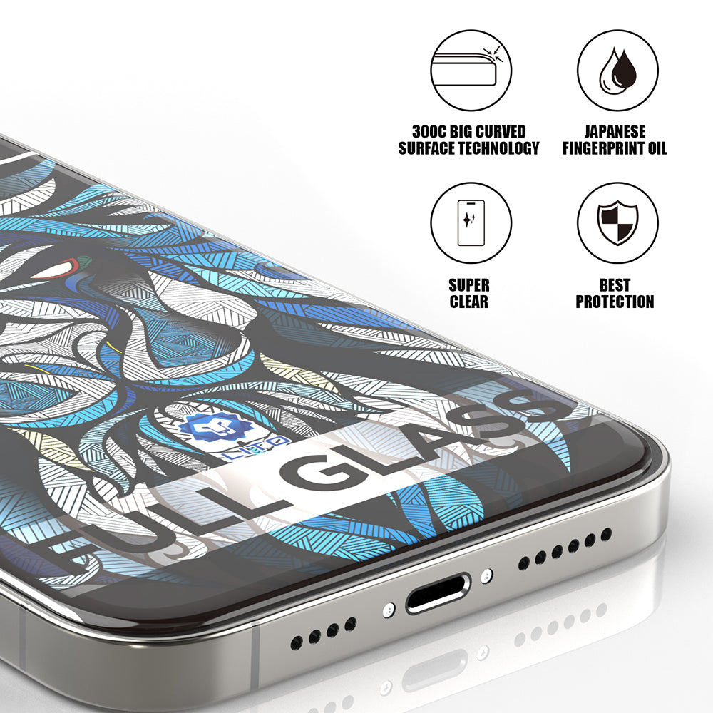 Lito D+ Max 300C Screen Protector for Apple iPhone 14 Pro Max, Tempered Glass, Full Glue